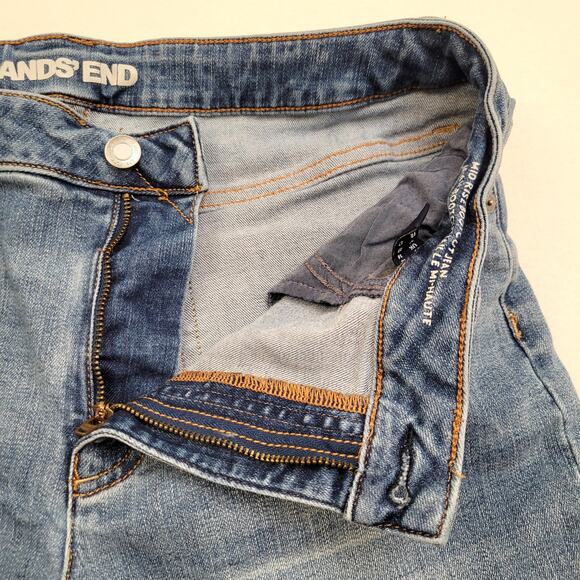 Lands' End Jeans Women's Size 10 Blue Mid Rise Bootcut Denim Stretch Faded - Picture 5 of 13